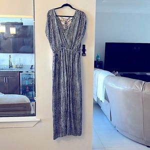 Stripe Blue And White Jump Suite ! Brand New !